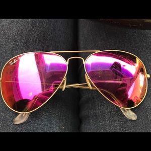 Pink Ray-ban Women's Aviator sunglasses